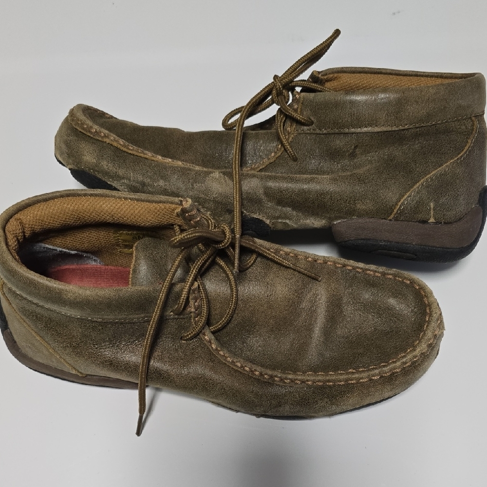 Twisted X Women's Olive Brown Casual Leather Moc Toe Chukka Boot Size 8